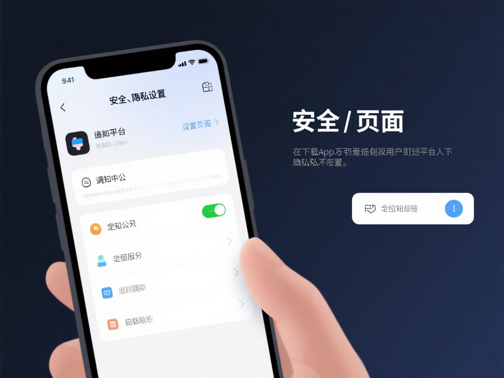 安全与隐私设置：在下载应用之后，建议用户前往平台的