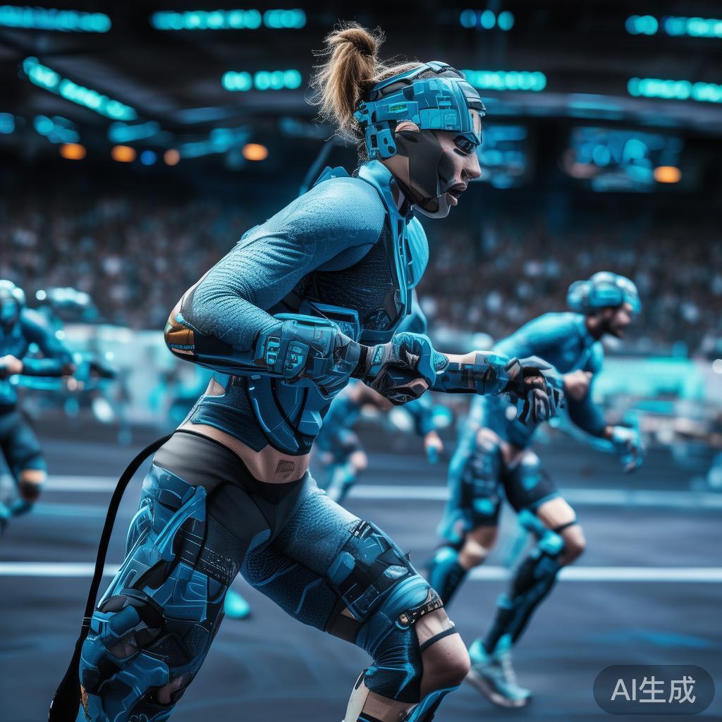 以某达标比赛为例，运动追踪设备实时监测运动状态，结